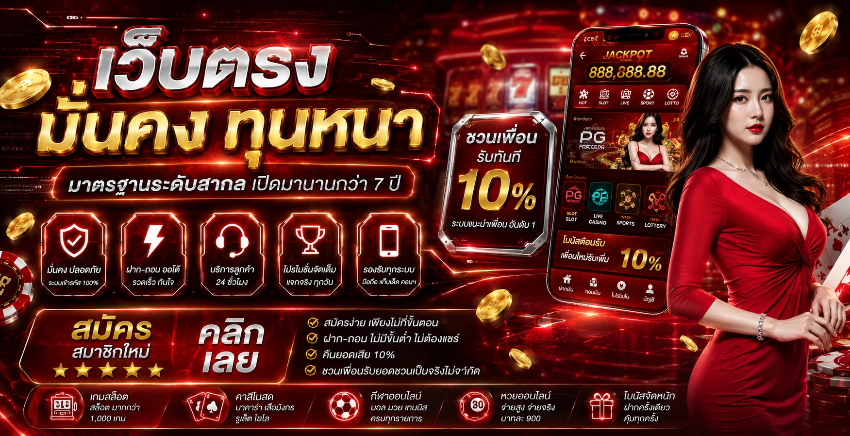 โปรโมชั่นและเครดิตฟรี PANGPANG999 โบนัสสมาชิกใหม่